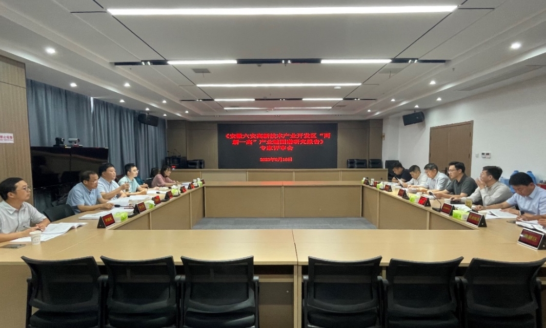 《六安高新技術(shù)產(chǎn)業(yè)開發(fā)區(qū)“兩新一高”產(chǎn)業(yè)鏈圖譜研究報(bào)告》專家評審會(huì)順利